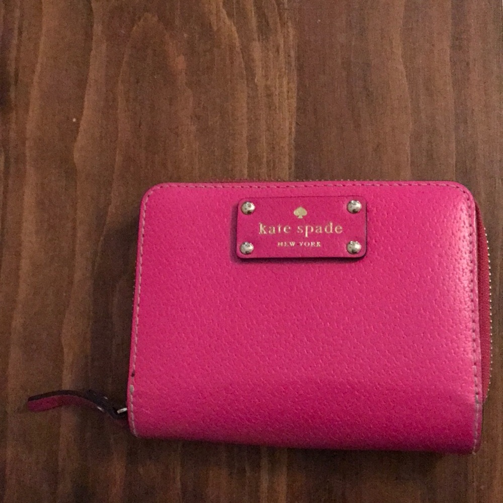 Small Kate spade hot pink wallet